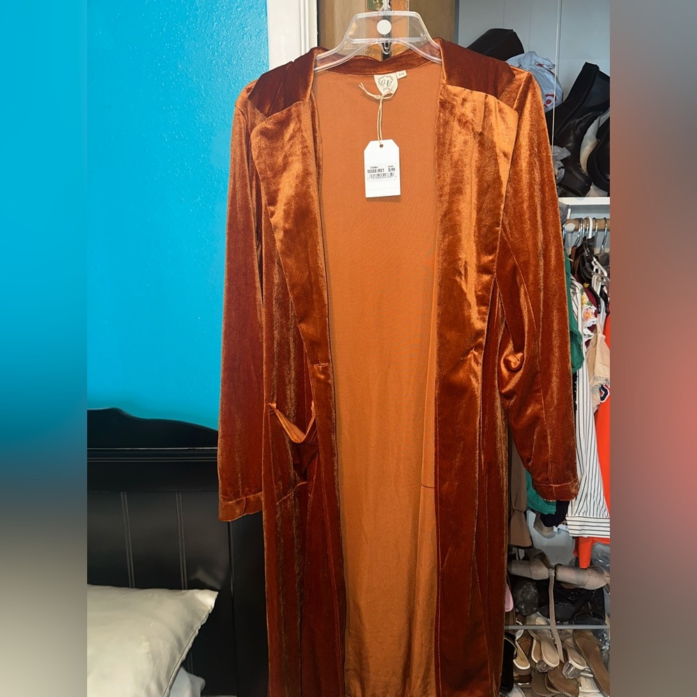 Velvet Rust Cardigan